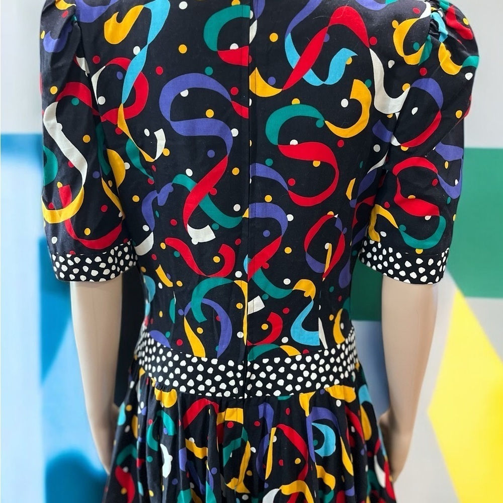 Leslie Lucks Confetti vintage 80’s Party Dress - 10 - Picture 6 of 12